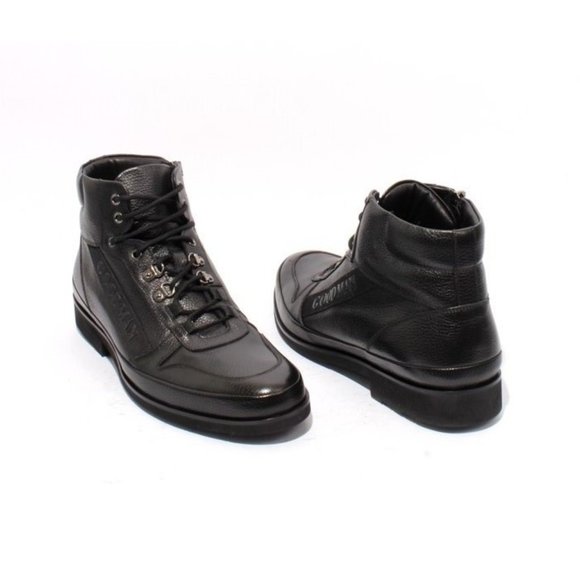 GoodMan 57668 Black Leather Lace Zip Fashion Sneakers Ankle Boots main image 8